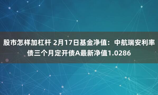 股市怎样加杠杆 2月17日基金净值：中航瑞安利率债三个月定开债A最新净值1.0286