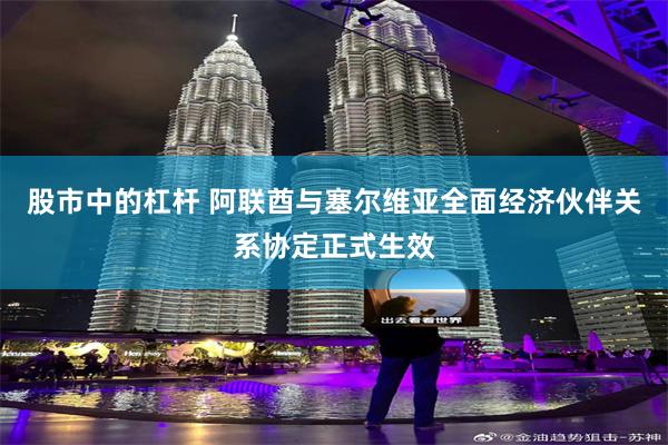 股市中的杠杆 阿联酋与塞尔维亚全面经济伙伴关系协定正式生效